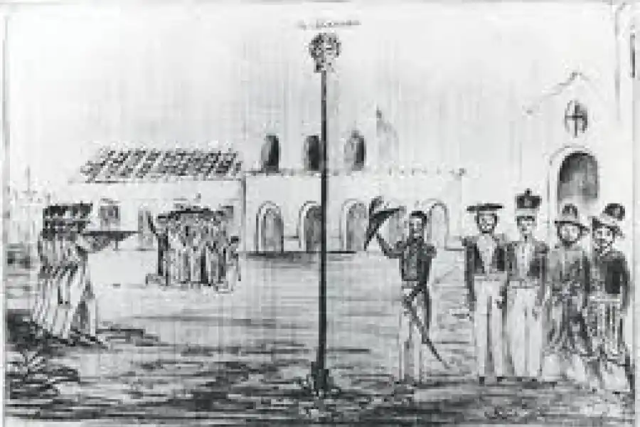 EN LA PICA. La cabeza expuesta de Marco Manuel de Avellaneda causó una gran conmoción social entre los tucumanos en 1841.