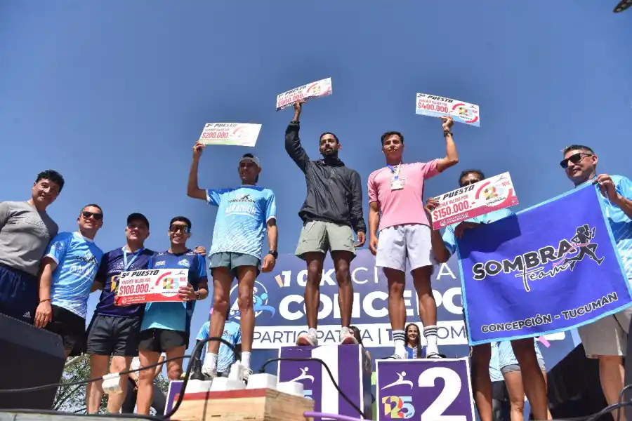 EL MEJOR. Aaron Quiroga se quedó con el primer lugar de la prueba; lo siguieron Rodrigo Godino y César Gabriel Vázquez.