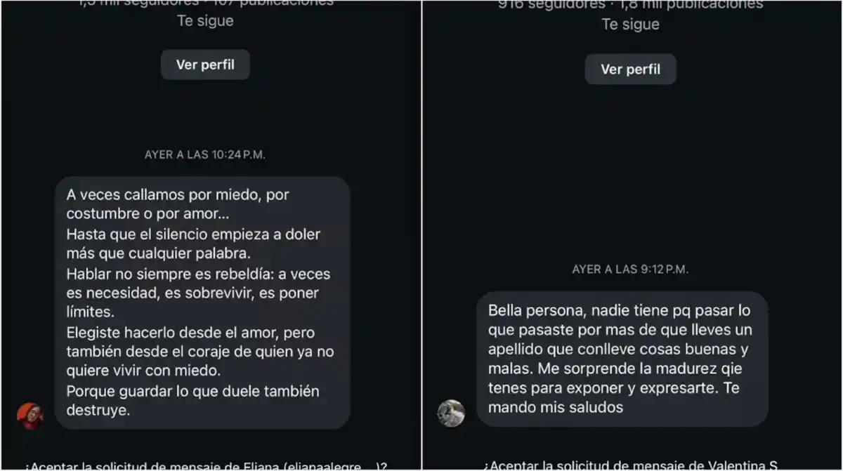 Tenés una valentía enorme: el respaldo de los seguidores a Juanita Tinelli tras el conflicto con Marcelo