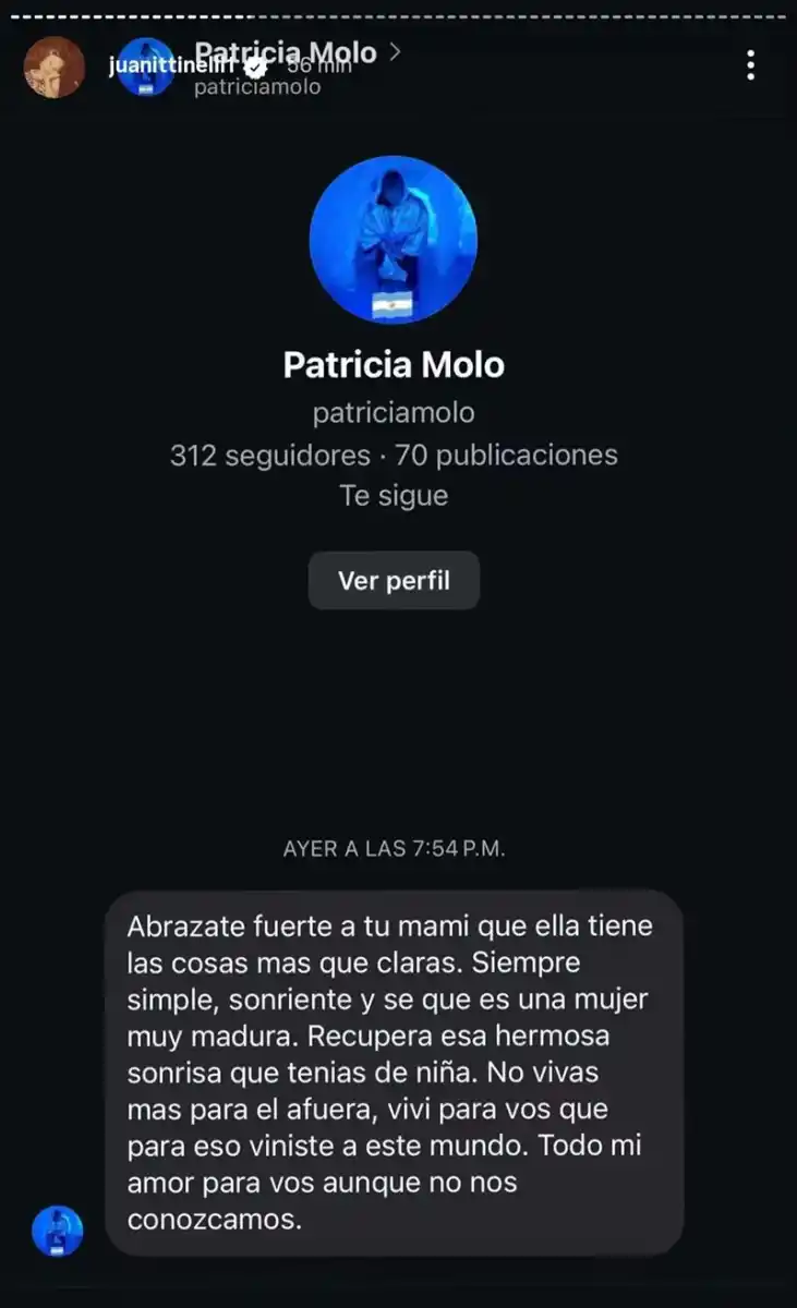 Tenés una valentía enorme: el respaldo de los seguidores a Juanita Tinelli tras el conflicto con Marcelo