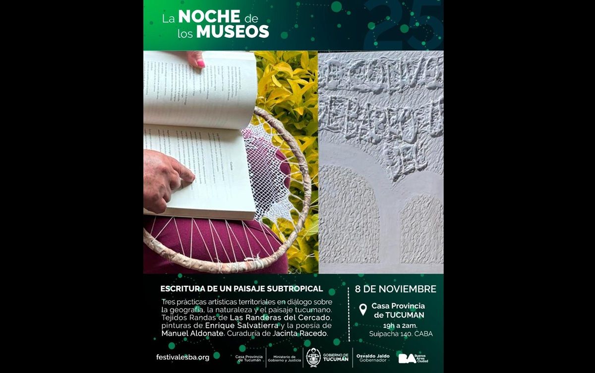 La Casa de Tucumán se suma a La Noche de los Museos con una muestra que une arte y poesía