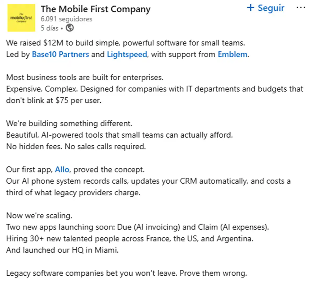 EMPLEO. Tras levantar U$S12 millones, startup argentina de IA busca personal y paga en dólares