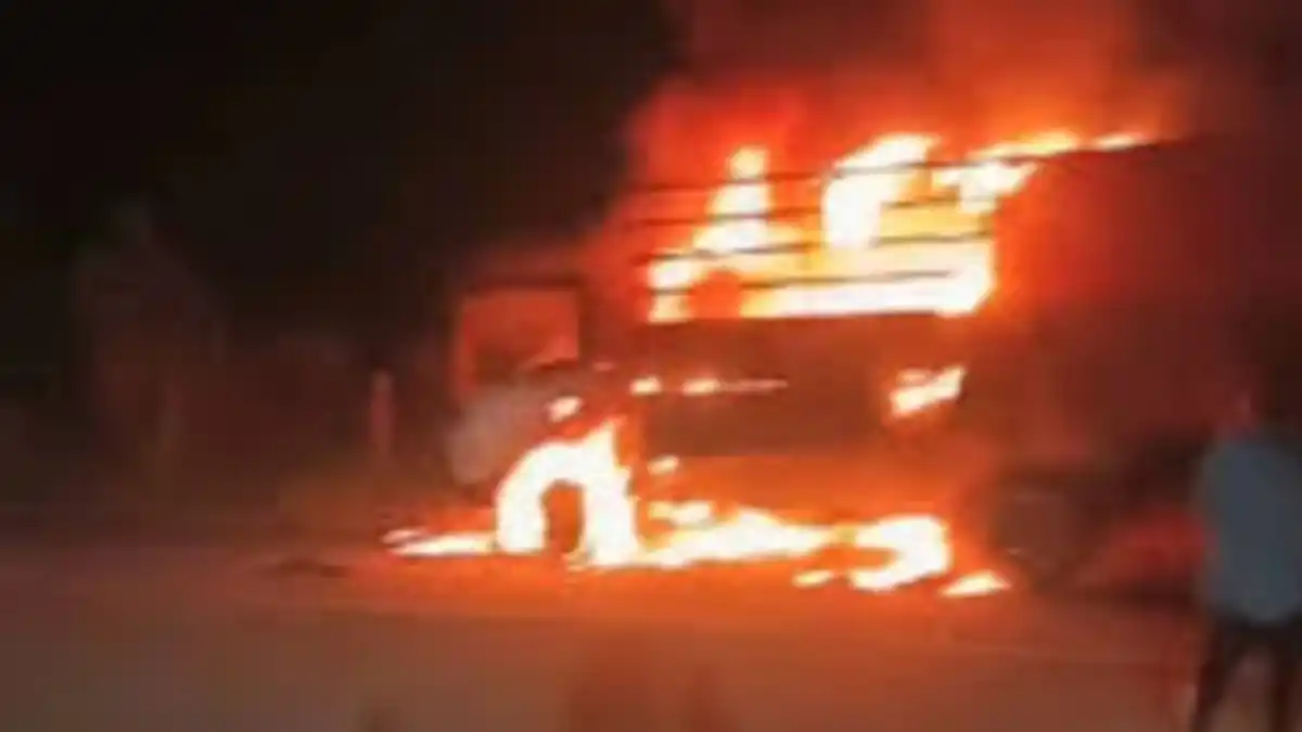 CONMOCIÓN EN NICARAGUA. Asesinan a un conductor y prenden fuego su camión tras un fatal accidente.