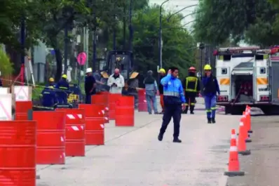 Susto por la rotura de un caño de gas en la avenida Solano Vera