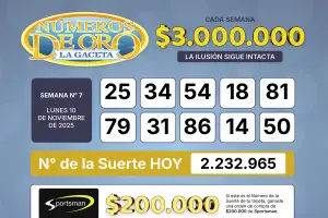 Los Números de Oro de LA GACETA del 10 de noviembre de 2025