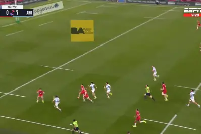 Video: el brillante kick de Mateo Carreras que derivó en un try de Los Pumas ante Gales