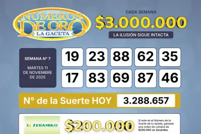 Los Números de Oro de LA GACETA del 11 de noviembre de 2025