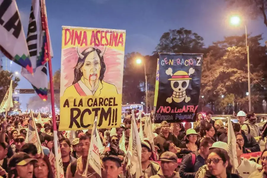 PROTESTAS. Manifestación convocada por la Generación Z el 25 de octubre de 2025, en Lima (Perú).