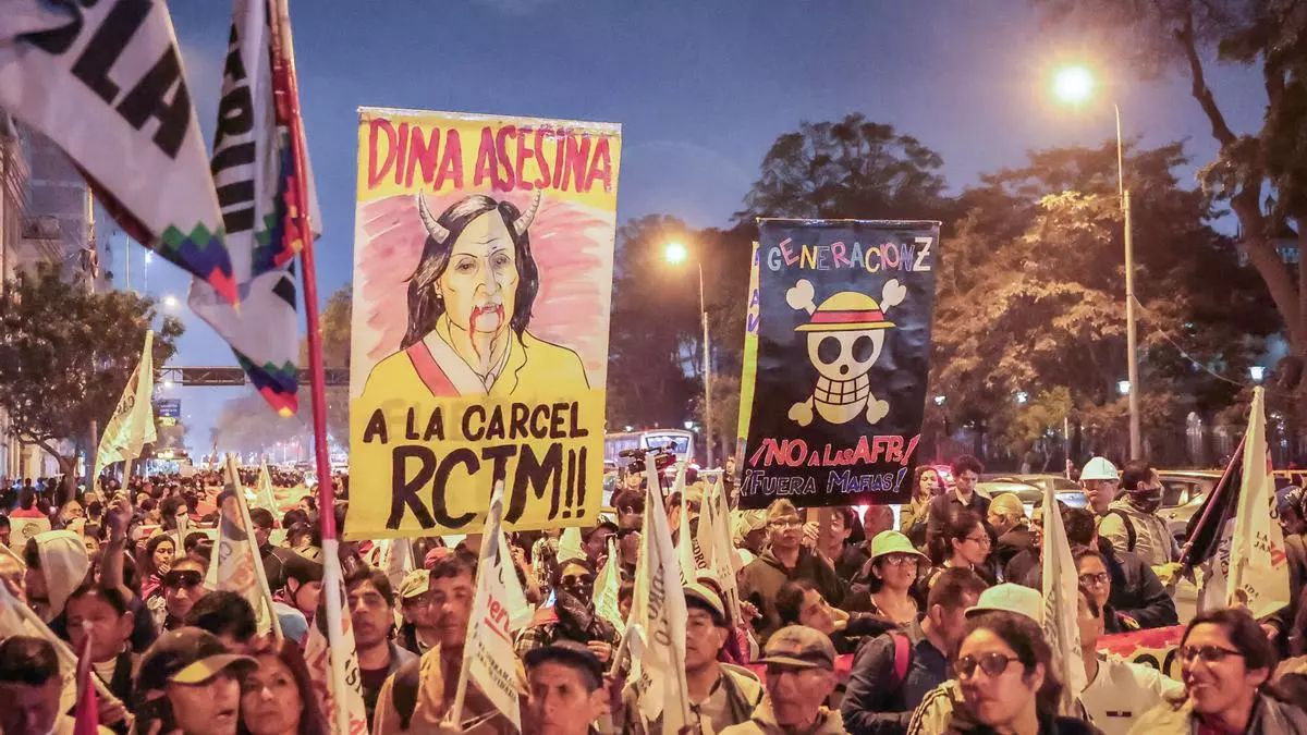 PROTESTAS. Manifestación convocada por la Generación Z el 25 de octubre de 2025, en Lima (Perú).
