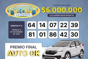 Los Números de Oro de LA GACETA del 14 de noviembre de 2025