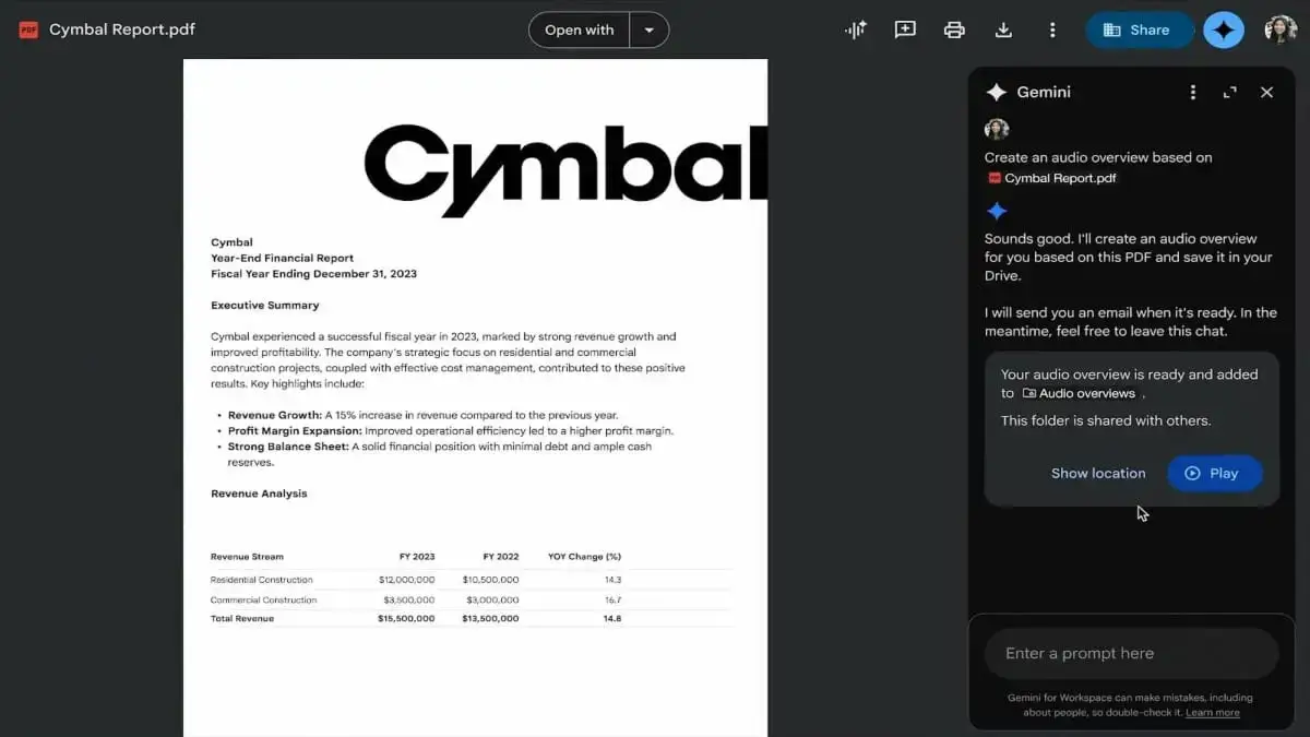 TECNOLOGÍA. Google Drive incorpora audios inteligentes para resumir documentos y agilizar la lectura.