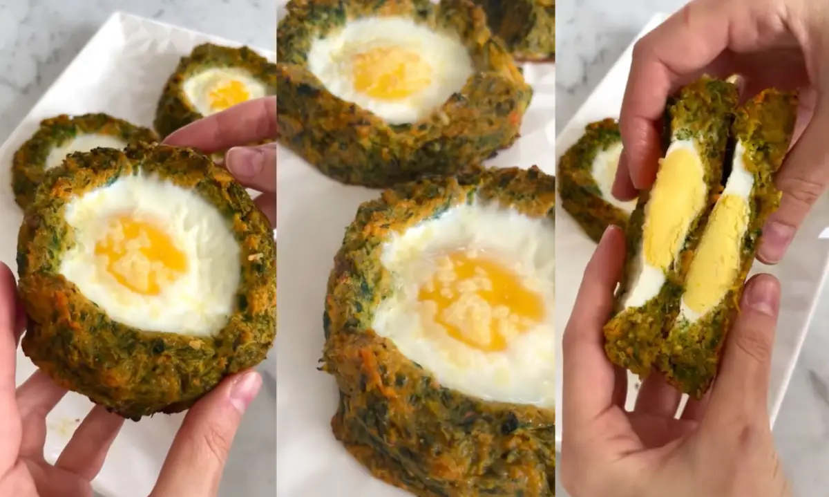 El relleno de huevo le da una textura particular a estos bocaditos ultra proteicos.