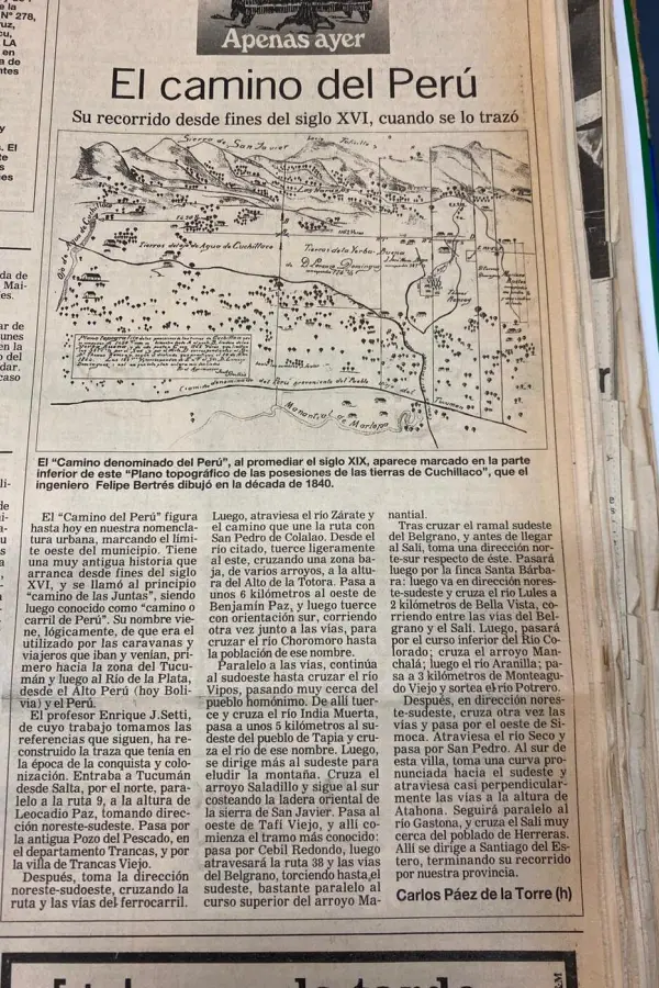 CAMINO DE LAS JUNTAS. Se llamó así porque era usado por caravanas.