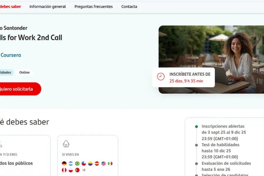 PARA FORMARTE SIN PAGAR. La iniciativa ofrece acceso sin costo a 80 cursos internacionales en áreas muy demandadas. / CAPTURA DE PANTALLA