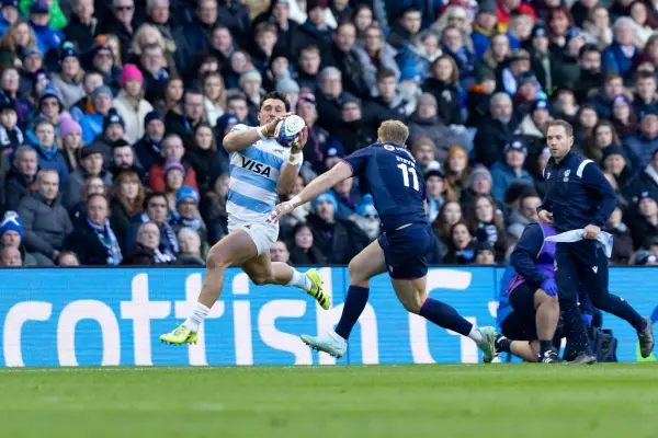 Rodrigo Isgró anotó el segundo try de Los Pumas en Edimburgo.