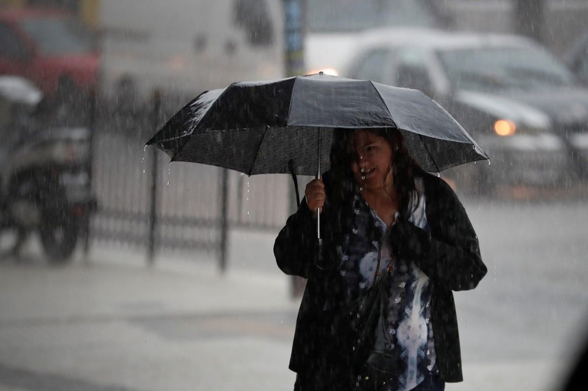 Nubes de tormenta y lluvia intensa