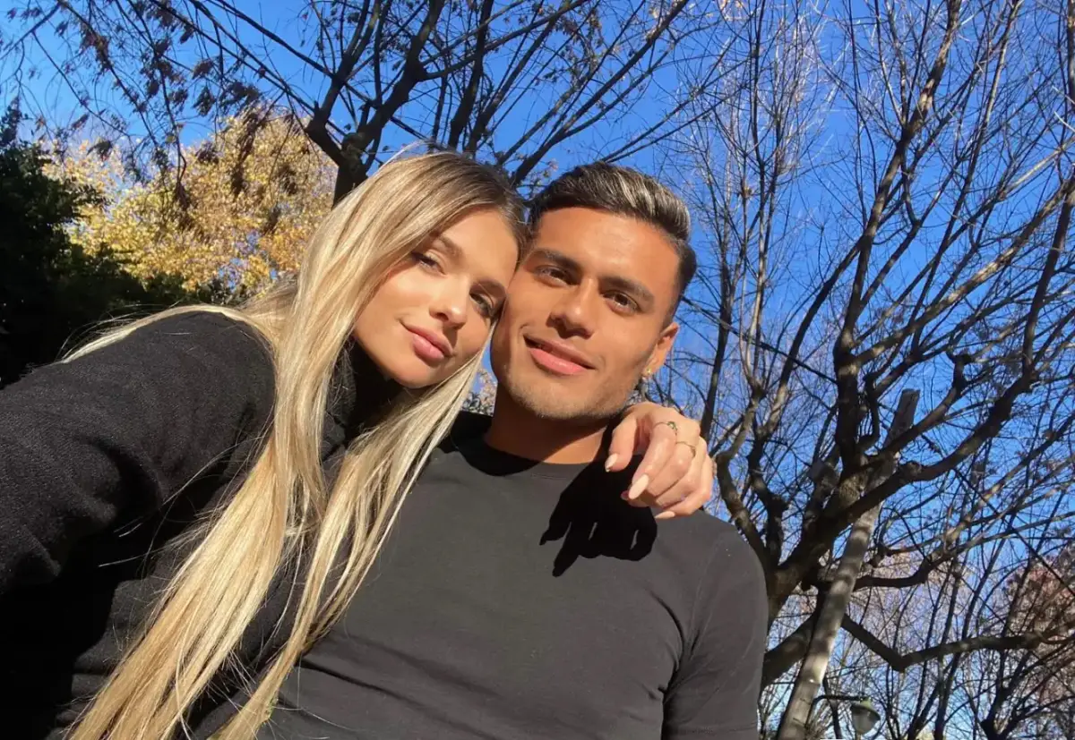 Aldana Masset junto a su novio Fausto Vera, ex jugador de Argentinos Juniors