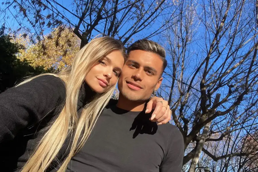 Aldana Masset junto a su novio Fausto Vera, ex jugador de Argentinos Juniors