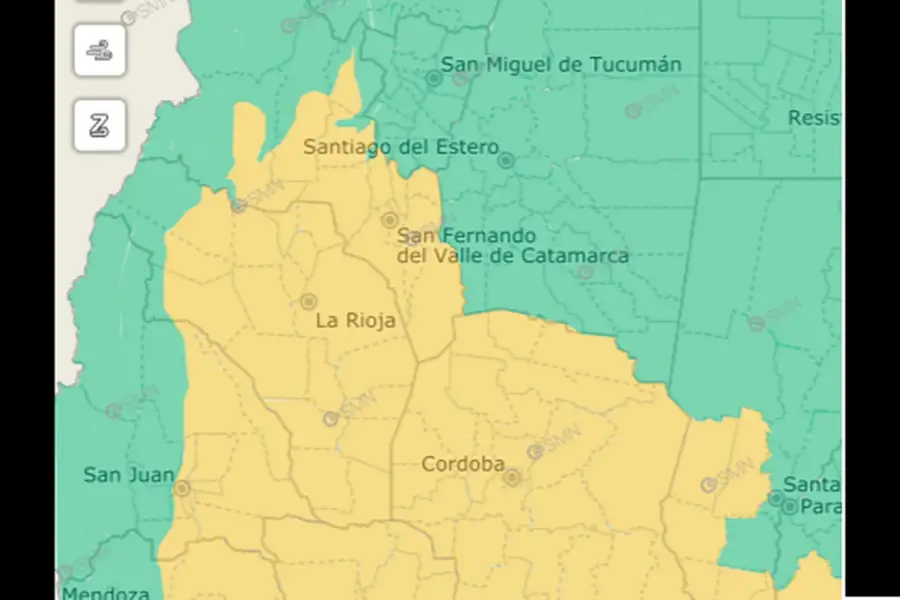 Alerta por tormentas, en varias provincias. 