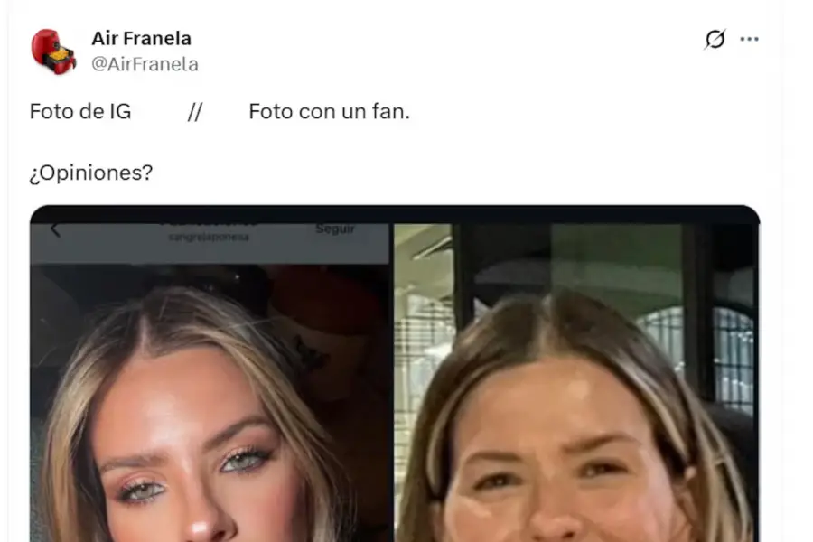 La China Suárez con y sin filtros