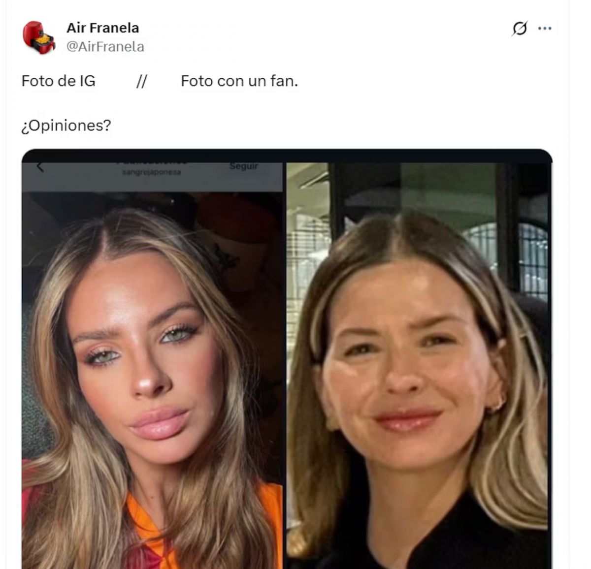 La China Suárez con y sin filtros