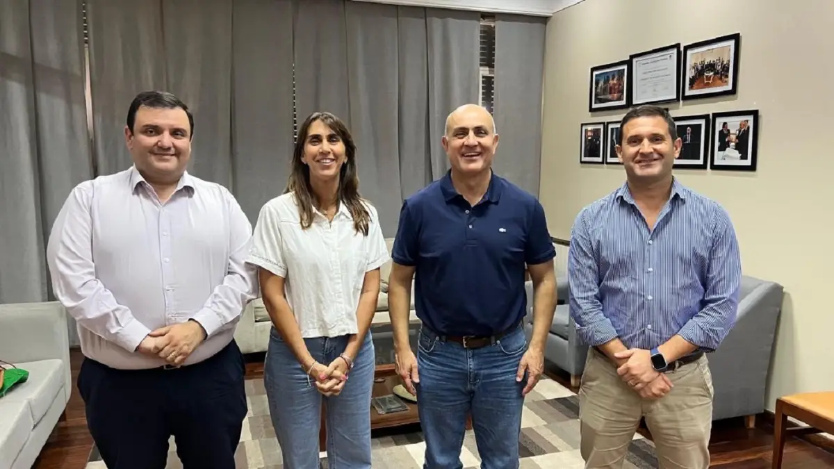 JUNTOS. Huesen, los hermanos Molinuevo y Pelli.