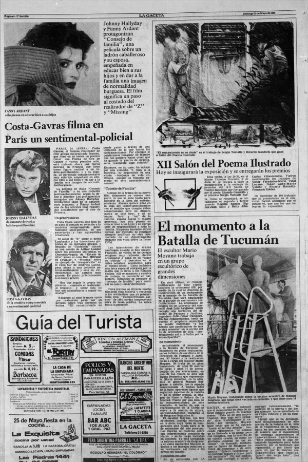 RETAZO DE HISTORIA. La página del domingo 25 de mayo de 1986.
