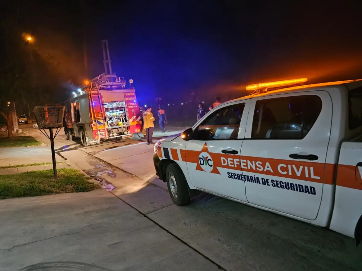 Un incendio generó preocupación entre los vecinos del barrio Municipal de Yerba Buena