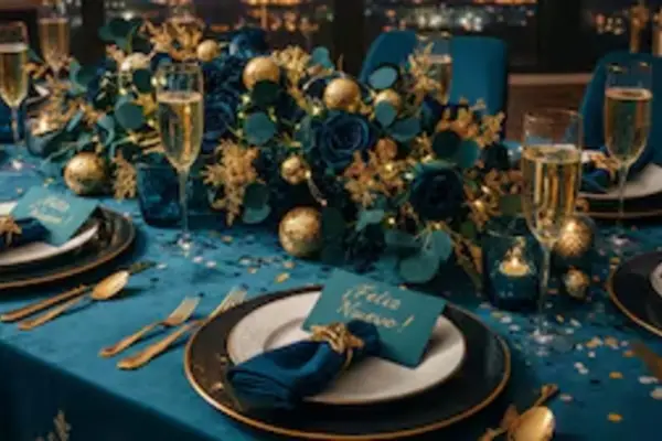 Adiós al blanco: por qué el color azul petróleo dominará las mesas en el Año Nuevo 2026