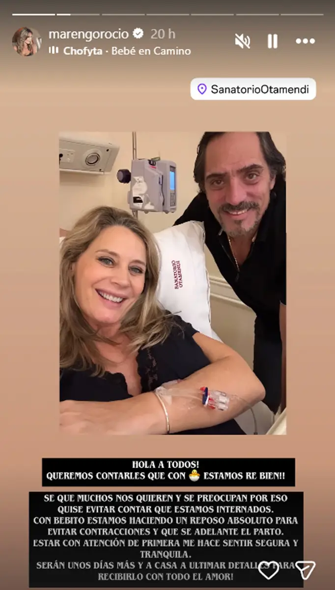 Rocío Marengo despreocupó a sus seguidores con una historia en Instagram.