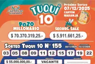 Tuqui 10: cómo quedó el pozo millonario en el sorteo de este domingo 30 de noviembre