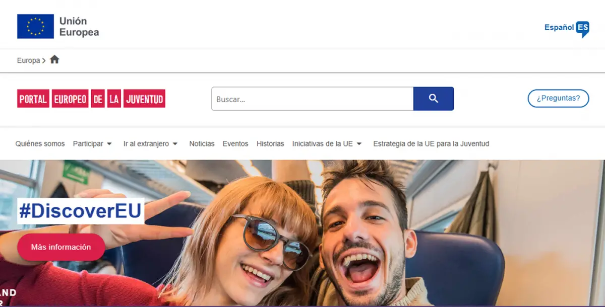 PORTAL EUROPEO DE LA JUVENTUD. Perfecto para entender la parte práctica de vivir y estudiar en otro país. / CAPTURA DE PANTALLA
