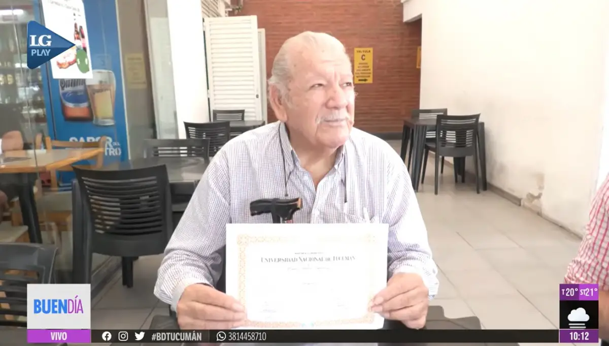 A los 85 años juró como abogado y ahora quiere ejercer en lo civil: la inspiradora historia del tucumano “Tigre” Sandoval