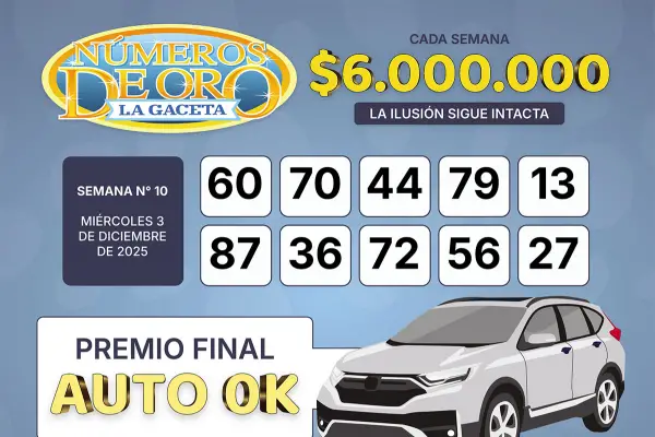 Los Números de Oro de LA GACETA del 3 de diciembre de 2025
