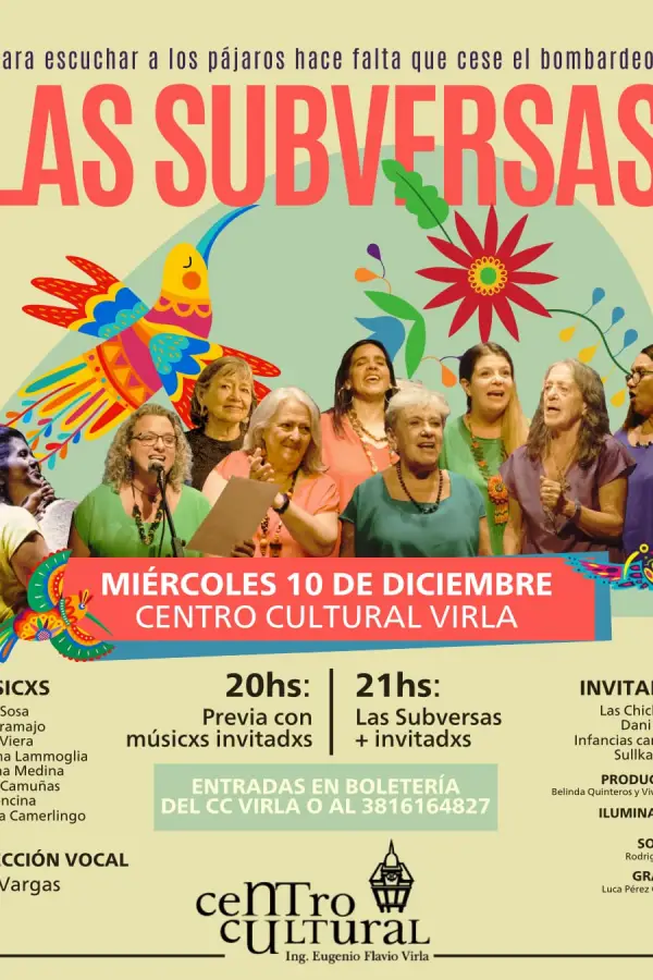 El Virla les abre las puertas a Las Subversas en el Día Internacional de la Declaración de los Derechos Humanos