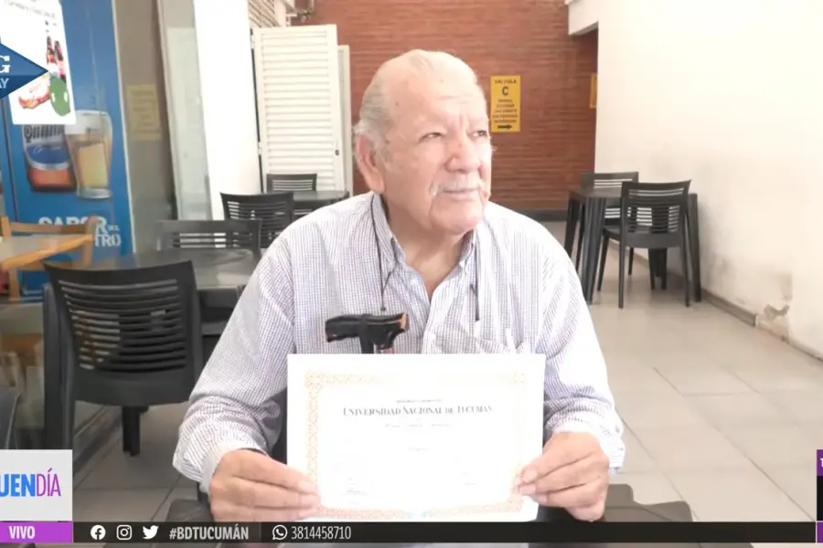 A los 85 años juró como abogado y ahora quiere ejercer en lo civil: la inspiradora historia del tucumano “Tigre” Sandoval