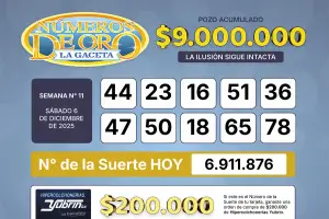 Los Números de Oro de LA GACETA del 6 de diciembre de 2025