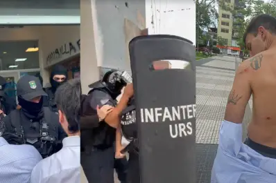 Represión en el Banco Patagonia: denuncian que Infantería golpeó a delegados y trabajadores