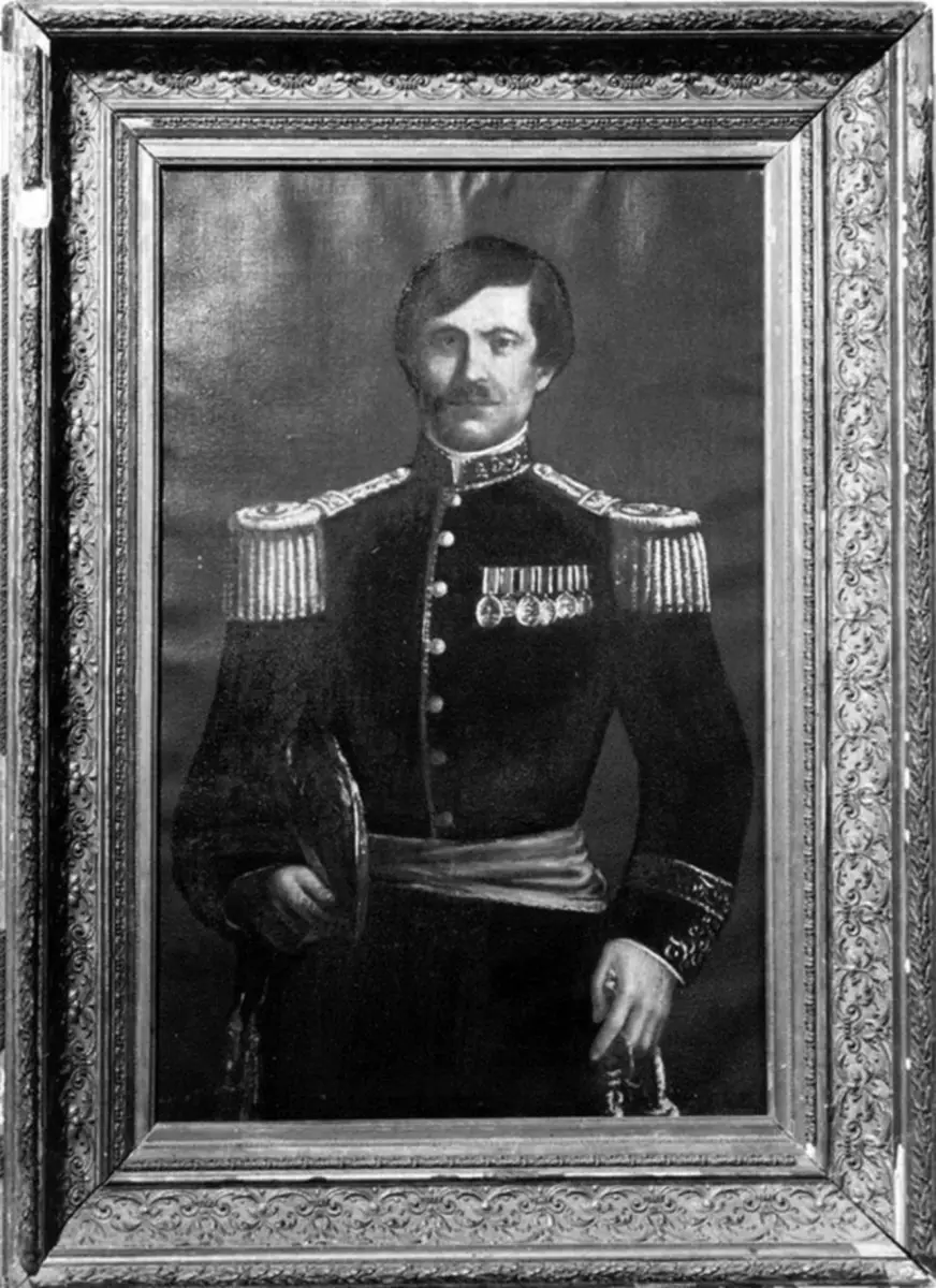 CON UNIFORME MILITAR. Una pintura de Crisóstomo Álvarez.
