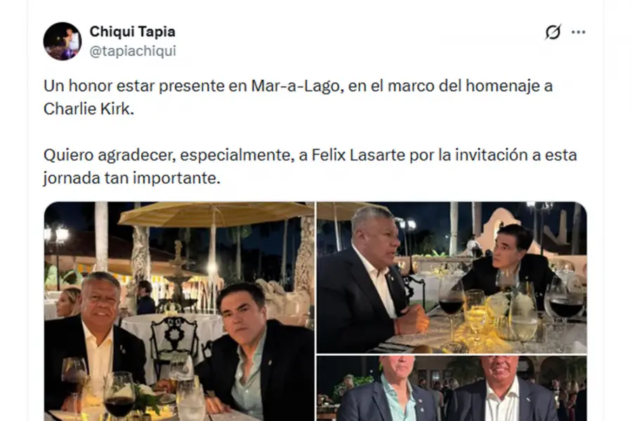 HONOR. Chiqui Tapia compartió en sus redes las imagenes del evento en Mar-a-Lago.