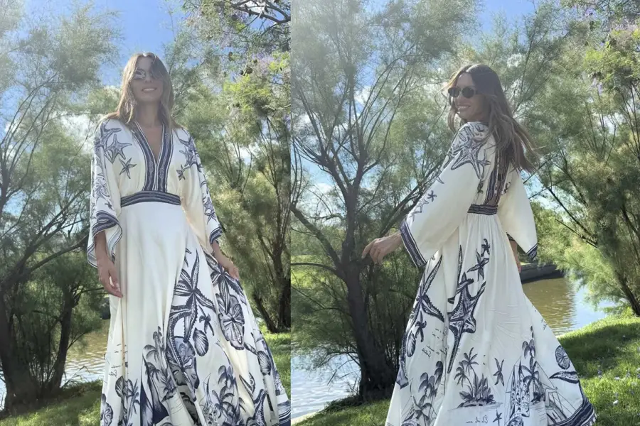 El vestido boho chic de Pampita.