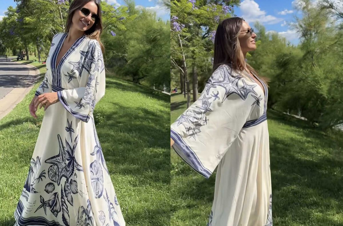 “Pampita” marcó tendencia con un vestido boho chic con el que adelantó el verano