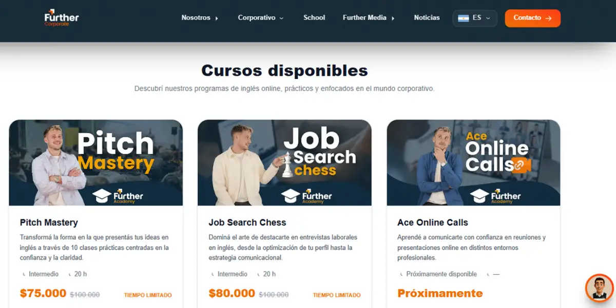 IDIOMAS. Further Academy ofrece cursos de inglés orientados al trabajo.