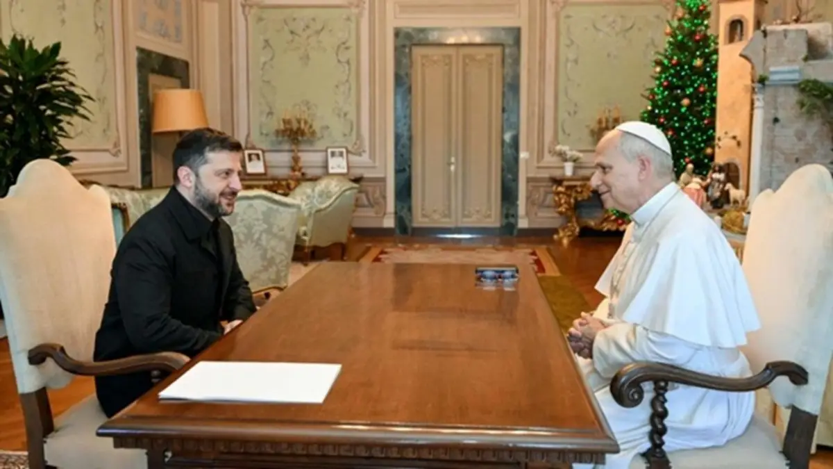 León XIV y Zelensky. VATICANNEWS.VA