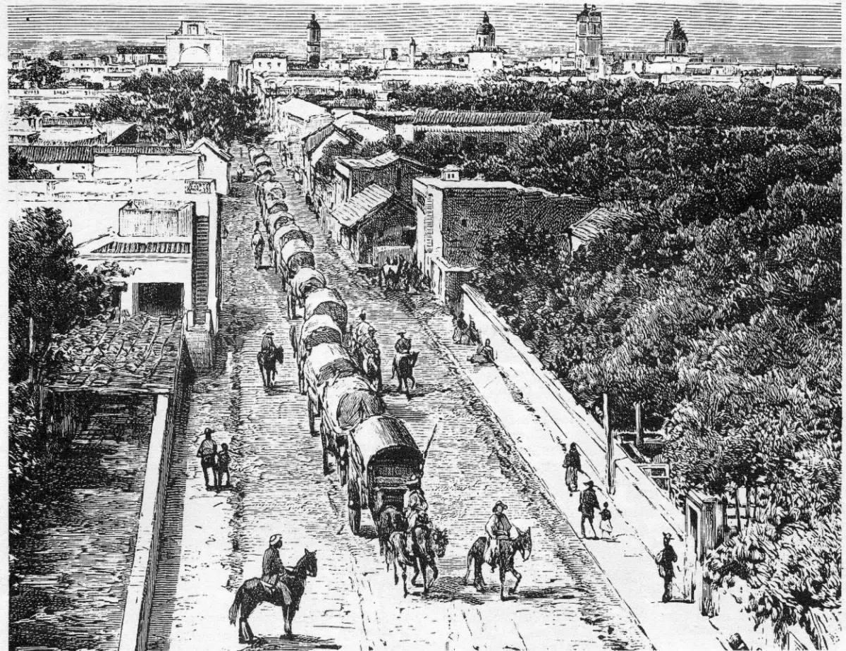 Recuerdos fotográficos: 1882. Cuando las ruidosas carretas iban a la estación de tren