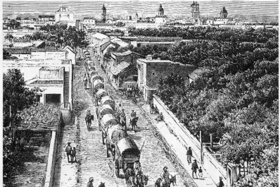 Recuerdos fotográficos: 1882. Cuando las ruidosas carretas iban a la estación de tren