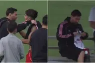 Video: la reacción de Messi tras un regalo de un juvenil de River que revolucionó las redes
