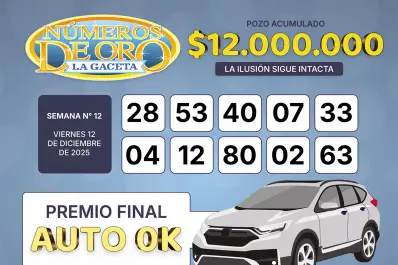 Los Números de Oro de LA GACETA del 12 de diciembre de 2025