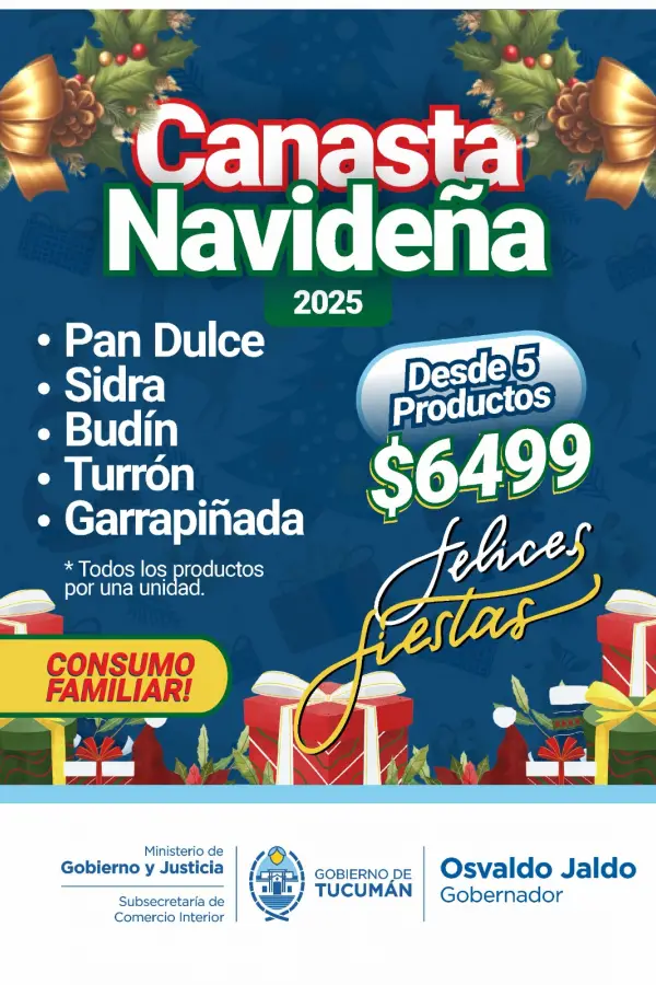 Lanzaron oficialmente la canasta navideña en Tucumán: qué productos incluye y cuánto cuesta