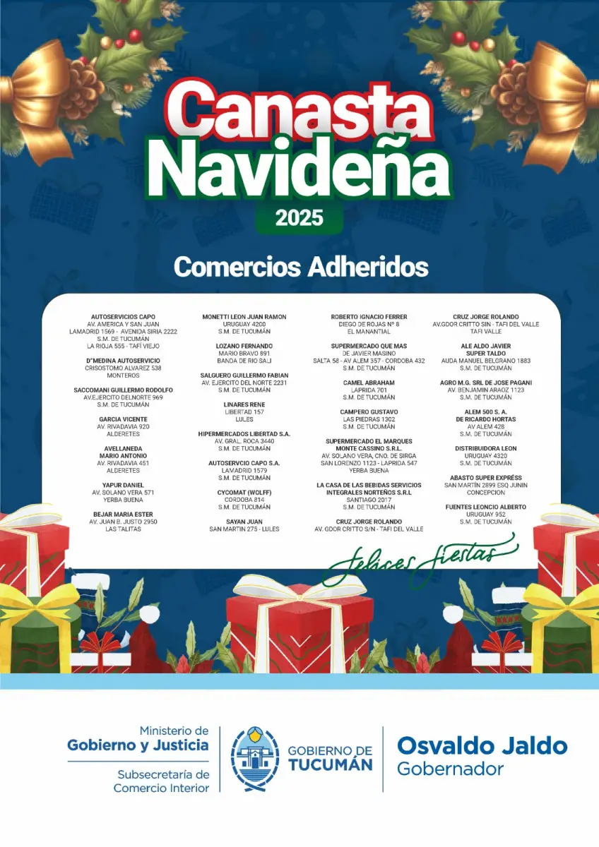 Lanzaron oficialmente la canasta navideña en Tucumán: qué productos incluye y cuánto cuesta